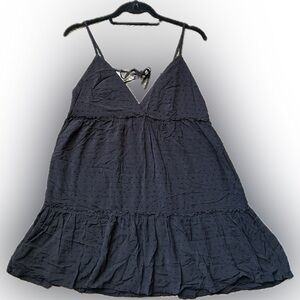 Medium Forever 21 black flowy mini dress